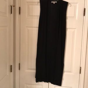 Long black vest